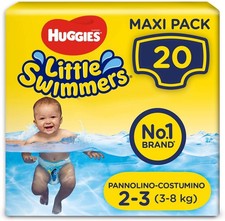Huggies Litte Swimmers Pannolini Costumino Taglia 2/3 S - Pacco Grande da 20 ...