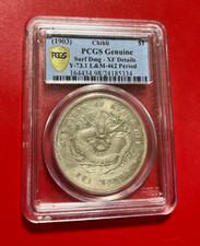 1903 Anno 29 Dollaro D'Argento Cinese PCGS Autentico XF Dettaglio Cina Chihli
