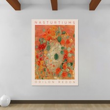 Fiore astratto Nasturzio di Odilon Redon - Stampa artistica da parete arrotolata su tela