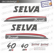 Adesivi motore marino fuoribordo Selva dorado 40 cv xsr gommone barca stickers