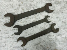 Lotto 3 Antiche GRANDI chiavi inglesi Vintage D'epoca da meccanico lavoro 55 45