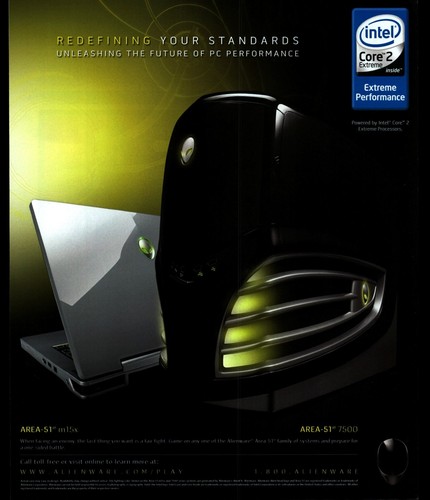 Pubblicità alienware area - pubblicità, area-51