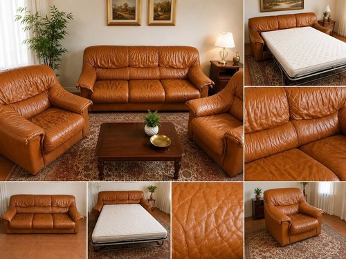 Vendo divano letto pelle - divano,