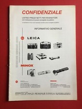 LEICA MINOX LISTINO PREZZI 2000  APPARECCHI FOTOGRAFICI FOTOGRAFIA SCTCAT