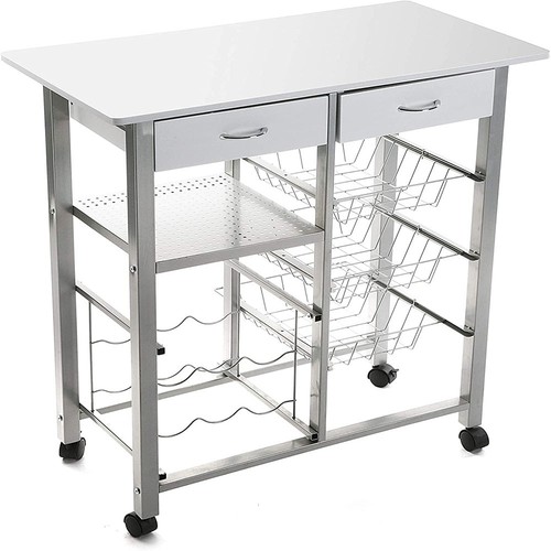 Carrello cucina bianco in - carrello,