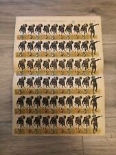 Foglio N. 44 Soldatini In Carta Marca Stella Serie Regio Esercito Bersaglieri 