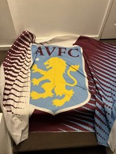 Coperta in pile Aston Villa FC stemma lancio pulse fan AVFC regalo ufficiale con licenza
