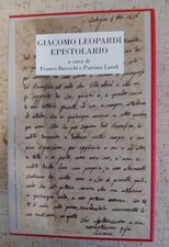 Giacomo Leopardi " EPISTOLARIO "COFANETTO 2 VOLUMI - LETTERATURA ITALIANA 