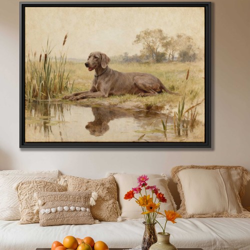 Weimaraner oil painting dog - oil,