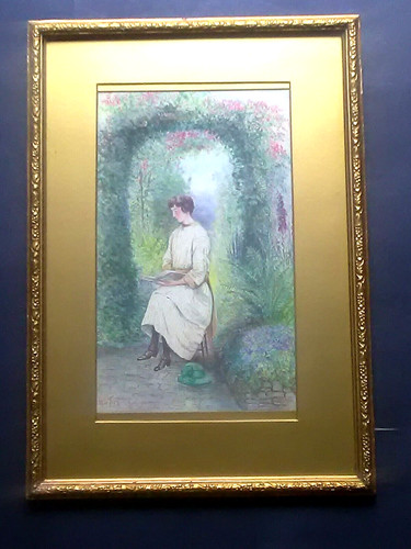 Art decò dipinto ritratto ad - art,