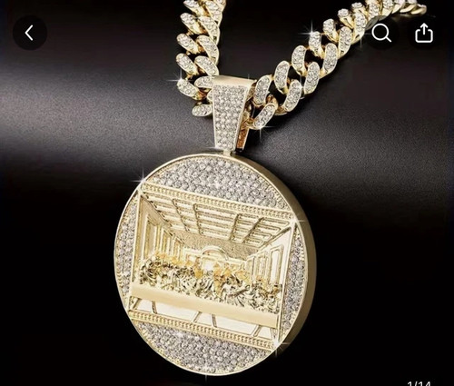 Ciondolo uomo leone moissanite