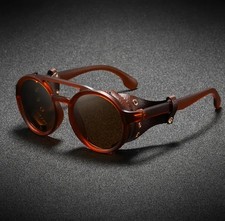 Occhiali Ciclismo Vintage Retro con Paraocchi per Eroica