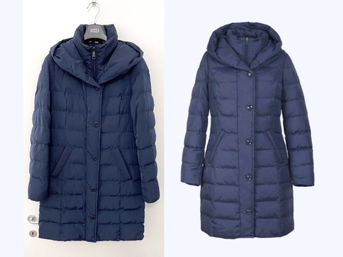 Cappotto blu navy con - , cerniera