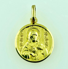 CIONDOLO ORO 18 KT MEDAGLIA GESU' MEDAGLIETTA CRISTO SACRA VOTIVA FIGLIO DI DIO