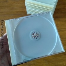 10 Custodie Rigide Vuote CD DVD Con Fondo Bianco Rimovibile Cover Usate