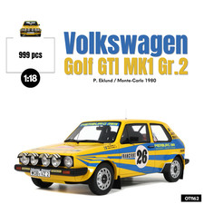 1:18 Otto Mobile VW Golf 1 GTI Rally Monte Carlo 1980 Eklund OT1162 NUOVO