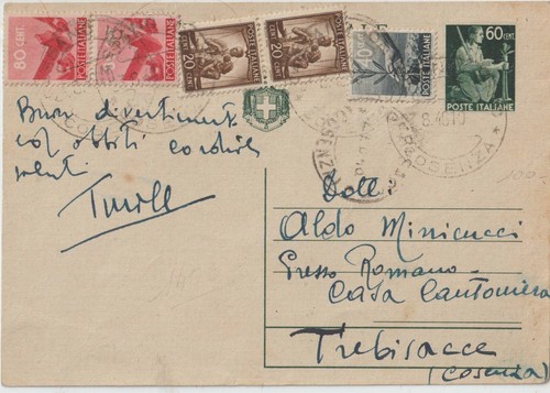 1946 intero postale multi - intero,