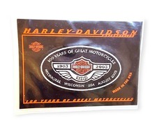 Harley Davidson Motorcycles 100° Anniversario Patch Ovale Milwaukee 2003 NUOVO