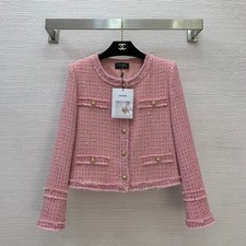 Giacca Chanel CC rosa lana