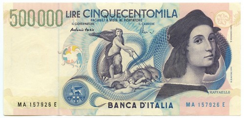 500000 lire banca italia - lire,