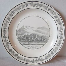 Antico piatto decorativo in ceramica di CREIL -Assiette - Castello di Spietz