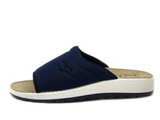 Men's Blue Fabric Slippers