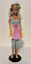SUN GOLD MALIBU BARBIE bambola Mattel SuperStar epoca in vestito con capelli