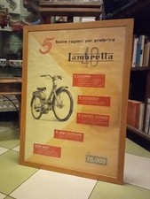 Poster Insegna Manifesto Innocenti Lambretta 48 gennaio 1956 ORIGINALE Epoca 