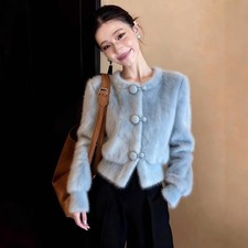 Cardigan donna moda girocollo