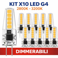 10X LAMPADINE LED G4 12V 3200K