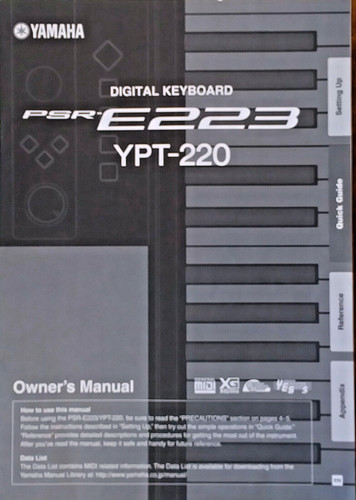 Yamaha psr e223 ypt 220 - yamaha, psr-e223