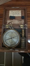Bussola antica con custodia in legno, prodotta da W.&L.E. Gurley.INGEGNERE 