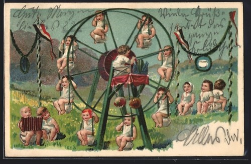 Cartolina bambini piccoli - cartolina, su