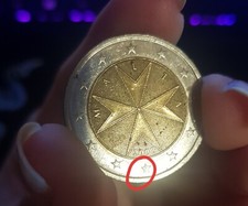 Malta 2008 moneta da 2 euro RARISSIMA con F nella stella