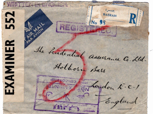 Iraq c1940 passato censor - passato,