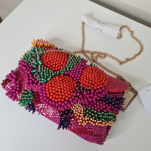 Borsa mirasol con perline - con,