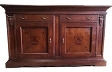 CREDENZONE CLASSICO NOCE INTAGLI E INTARSI 2 CASSETTI + 2 ANTE