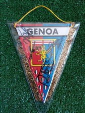 GAGLIARDETTO PICCOLO GENOA CALCIO AUTOGRAFATO SQUADRA SIGNED AUTOGRAPH FIRMA