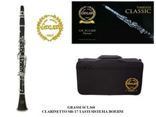 GRASSI GR SCL360 CLARINETTO IN SIB 17 CHIAVI CON  ASTUCCIO + BECCO COMPLETO