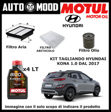 kit tagliando hyundai kona 1.0 T-GDi 88kw 120cv 4 litri Olio Motul 8100 x-clean
