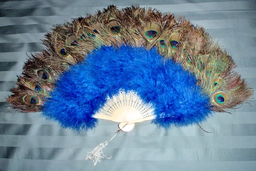 Ventaglio vintage piume di - in,