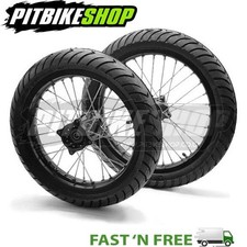 Set pneumatici stradali legali Supermoto BIG Wheels 16"" & 14"" SDG mozzo pit bike moto