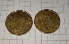 2 Monete 20 Cent Francia 1999