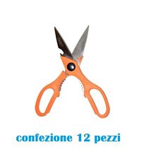 x 12 Pz Forbici Cucina Acciaio