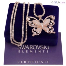 Collana donna oro Swarovski Elements originale G4Love farfalla madreperla