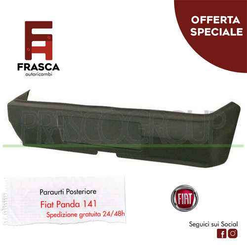 Paraurti posteriore nero fiat - paraurti,