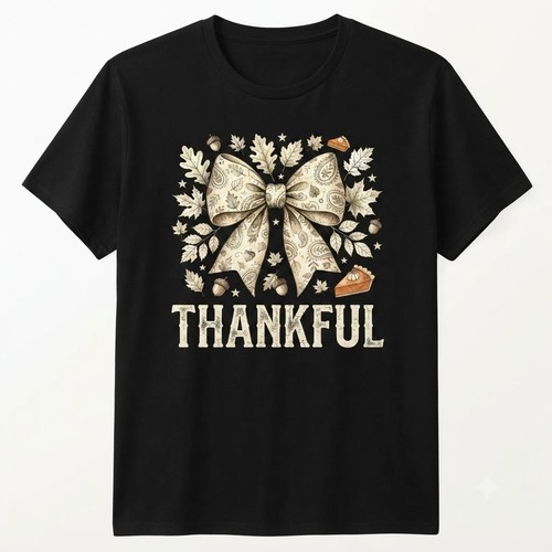 Shirt con fiocco thankful - t-shirt,