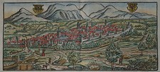 Landau In Pfalz - Veduta Originale Di Sebastian Münster - Circa 1580