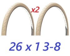2 x Copertoni BEIGE Olanda Bicicletta BICI 26 x 1 3/8 COLORE CREMA BEIGE PANNA
