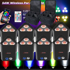 Faro par led batteria 6 in 1 90 watt APP/DMX RGBAUV luce palcoscenico/borsa trasporto